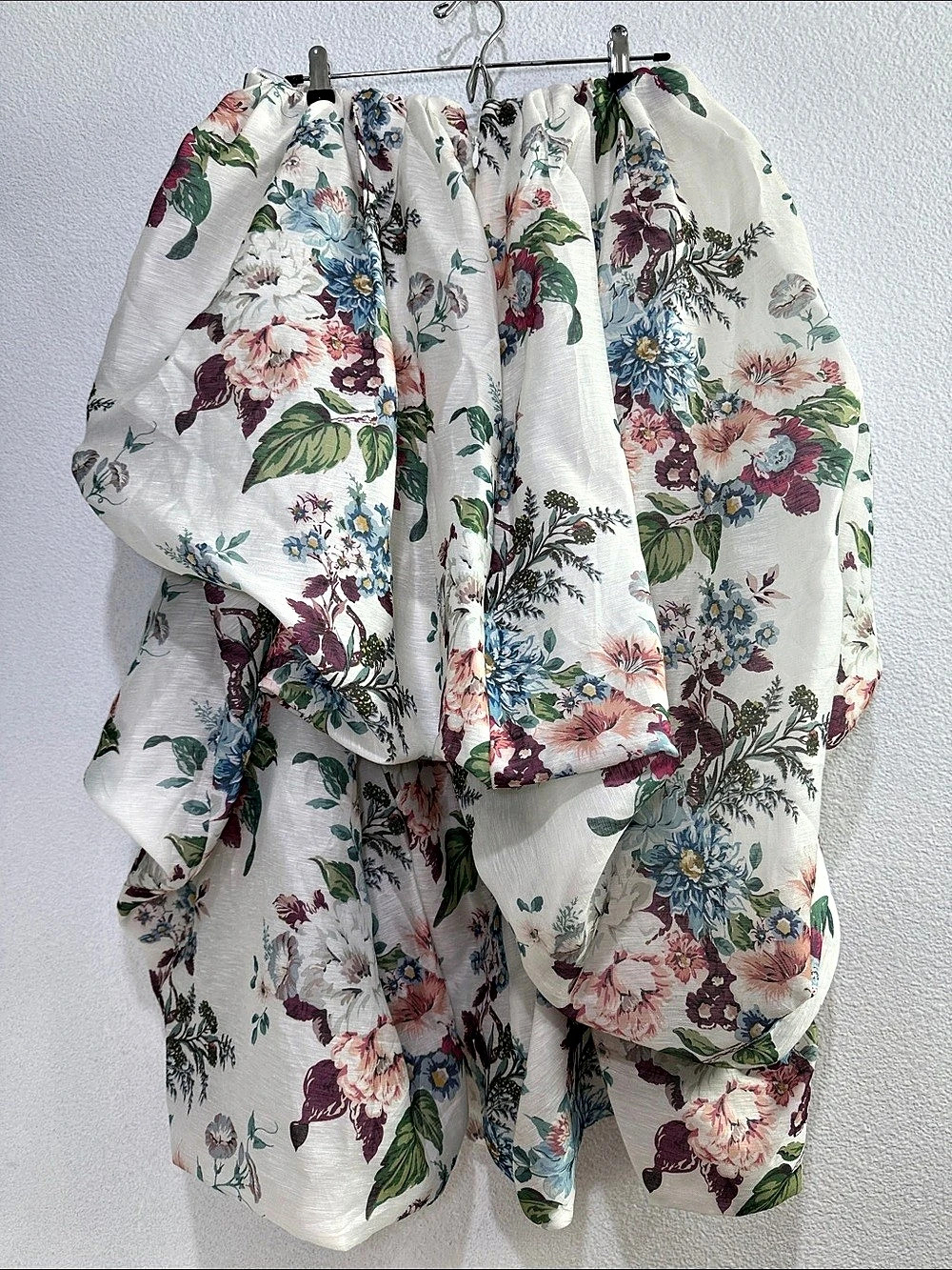 Zimmermann Floral Linen Silk Hi Low Tiered Draped Skirt Size 3 US Size 10 - Picture 3 of 7